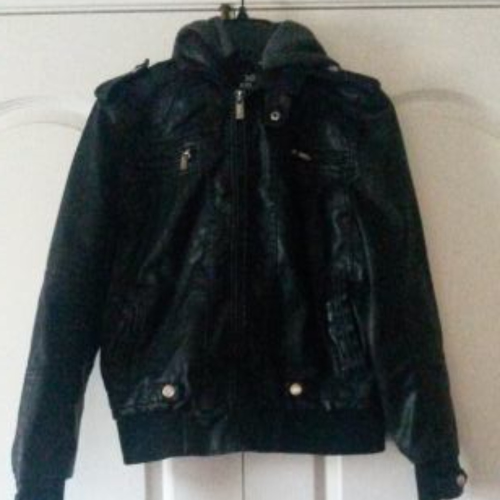 New Boys black leather jacket